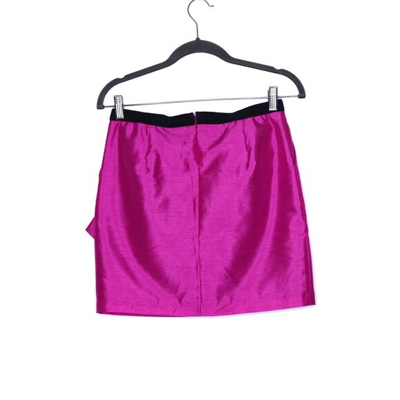 FUMBLIN' FOE Ruffle Front Skirt Fuchsia Pink Pencil Mini Length Women's XS - Picture 2 of 12